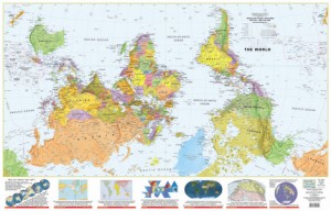 South up projection world map